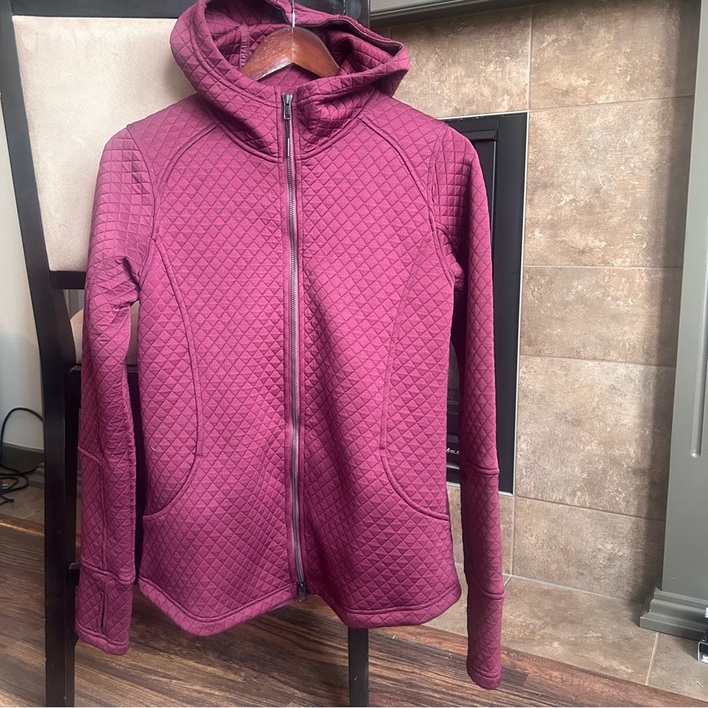 Exofficio Women's Quilted Utility Hooded Jacket - Burgundy Size Medium
